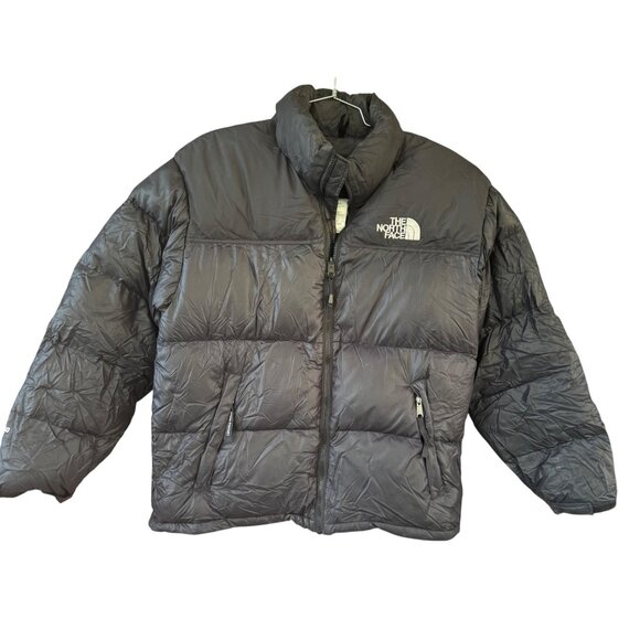North Face 700 Nuptse Puffer Jacket Mens Size Large Black Goose Down Insulated - Picture 1 of 7